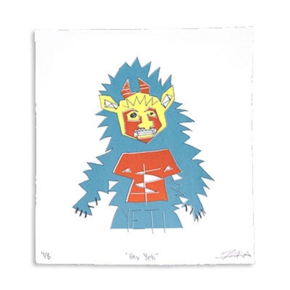 "Hey Yeti" : 4 color screen print